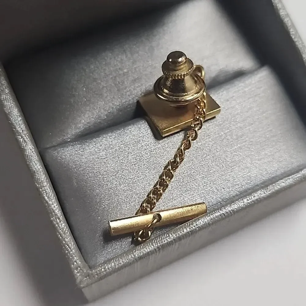 Vintage Chevrolet Advertising Tie Tack Pin Gold Tone Mens Accessories Jewelry